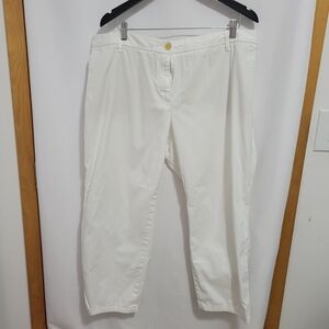 Talbots White Relaxed Pants. Size 18WP